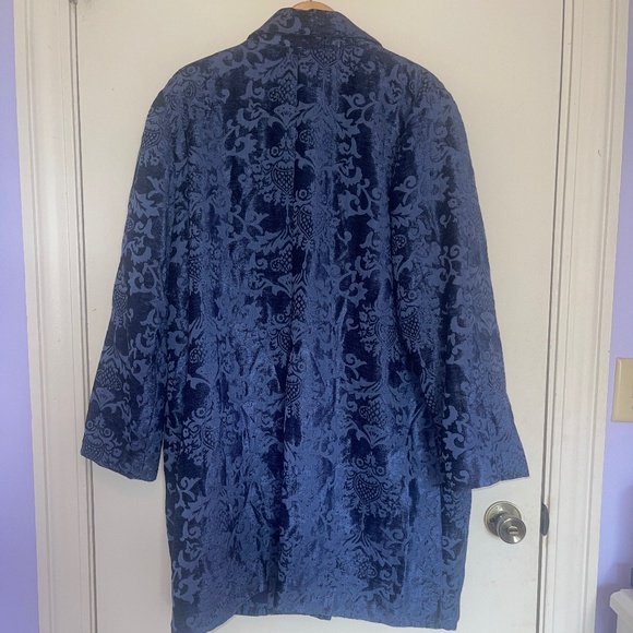 Chico’s Chenille Blue Jacket / Coat Size 4 - Picture 6 of 6